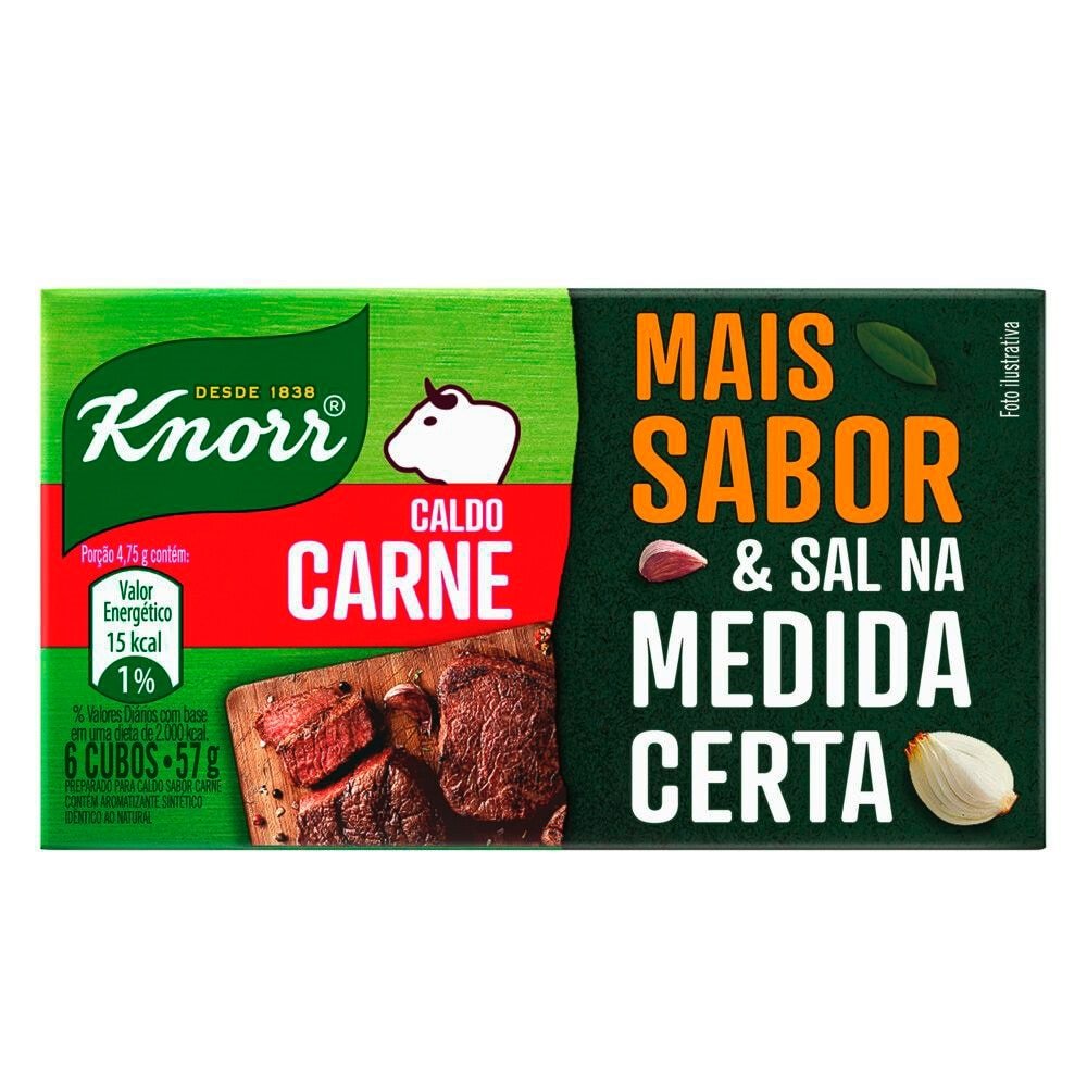 Caldo de Carne Knorr 57g - Embalagem com 10 Unidades