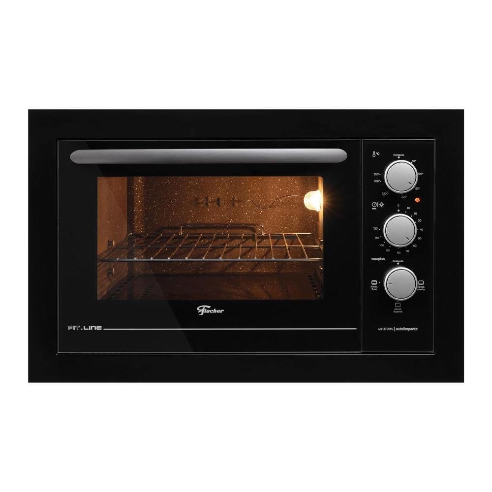 Forno Eletrico de Embutir Fischer Fit Line Preto 48L 127V 34493-95481