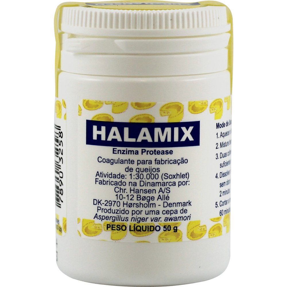 Coalho em Pó Halamix 50g Embalagem com 10 Unidades