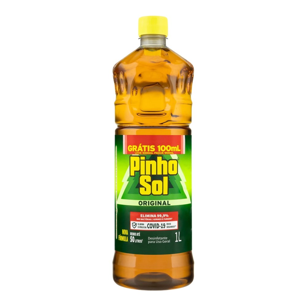 Desinfetante Pinho Sol Original 1000ml - Embalagem com 12 Unidades