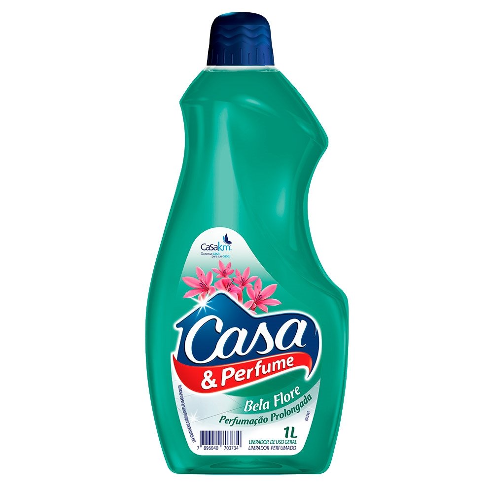 Limpador Perfumado Casa e Perfume Bela Flore 1L Embalagem com 12 Unidades
