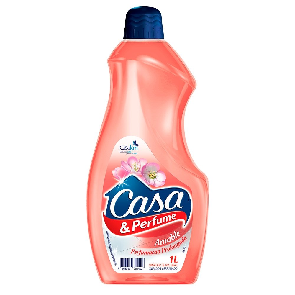 Limpador Perfumado Casa e Perfume Amable 1L Embalagem com 12 Unidades