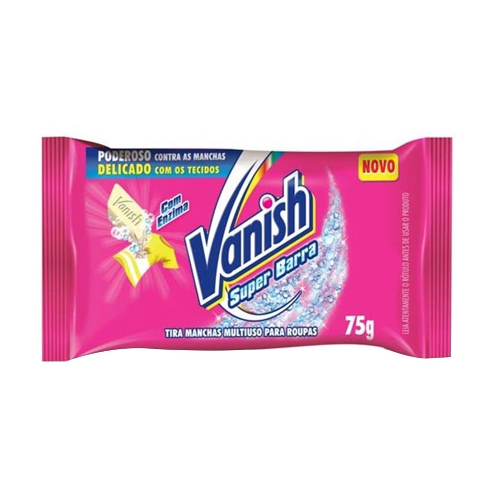 Alvejante Vanish Sem Cloro Super Barra 75g - Embalagem com 12 Unidades