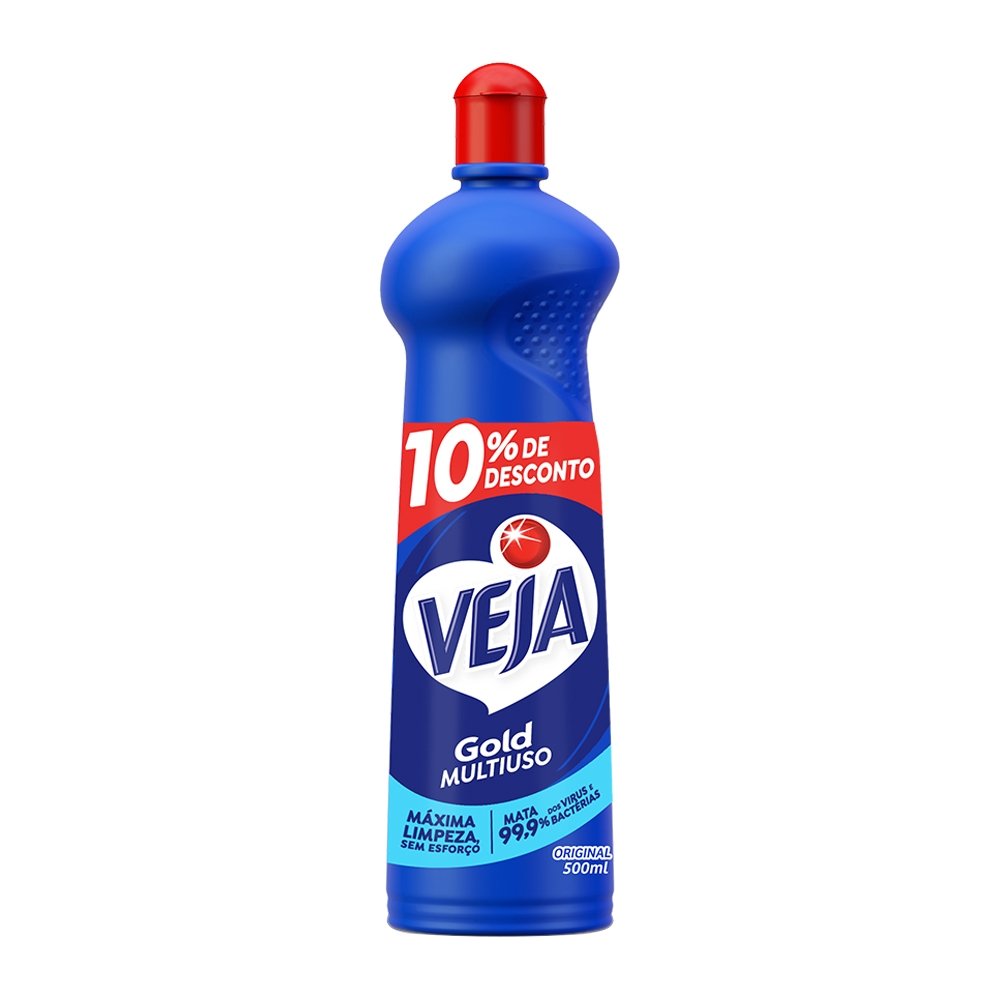 Limpador Veja Multiuso Tradicional Azul 500ml Embalagem com 24 Unidades