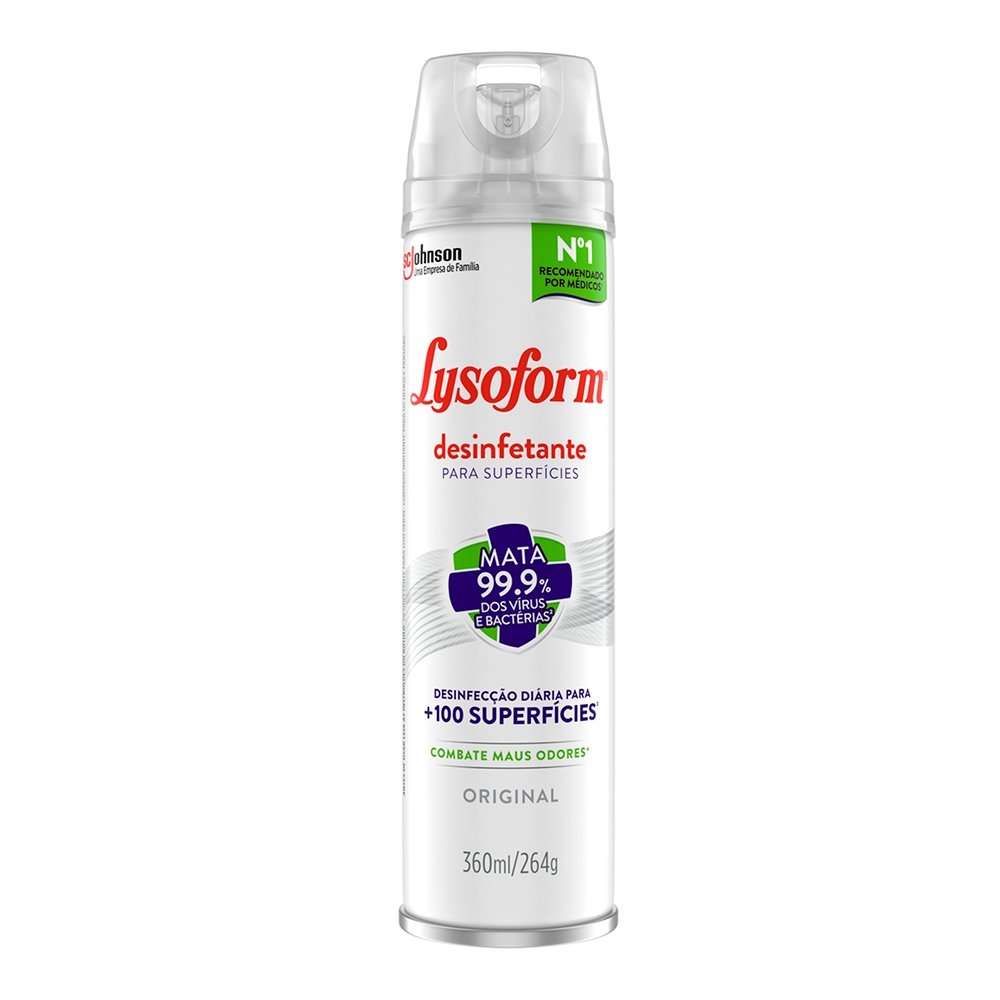 Desinfetante Lysoform Aerosol Original 360ml EF cil