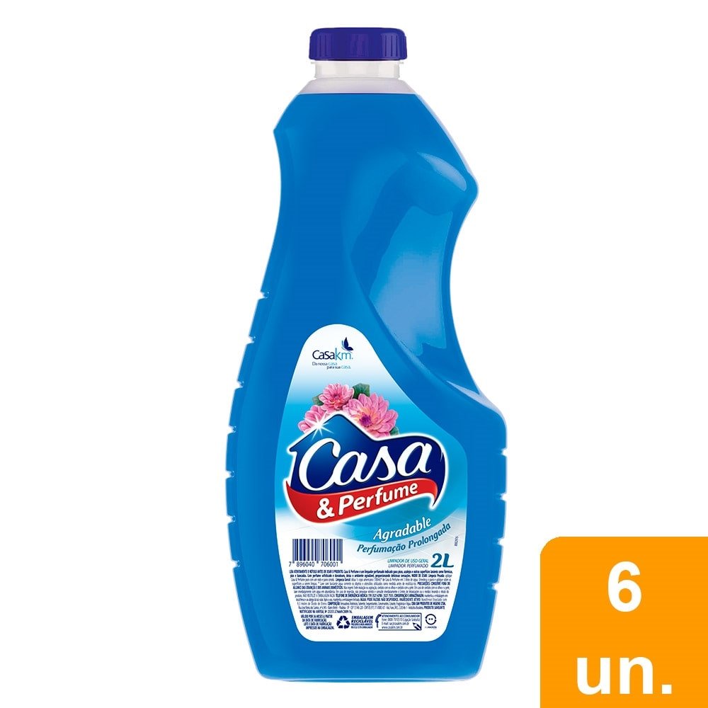 Limpador Casa Perfume Agradable 2L - Embalagem com 6 Unidades | eFácil
