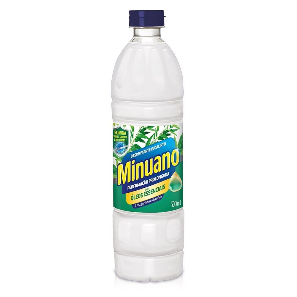Desinfetante Minuano Eucalipto 500ml - Embalagem com 24 Unidades