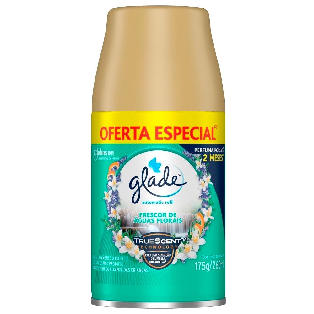 Desodorizador Glade Automatic Spray Refil - Frescor de Águas Florais 269ml Oferta Especial