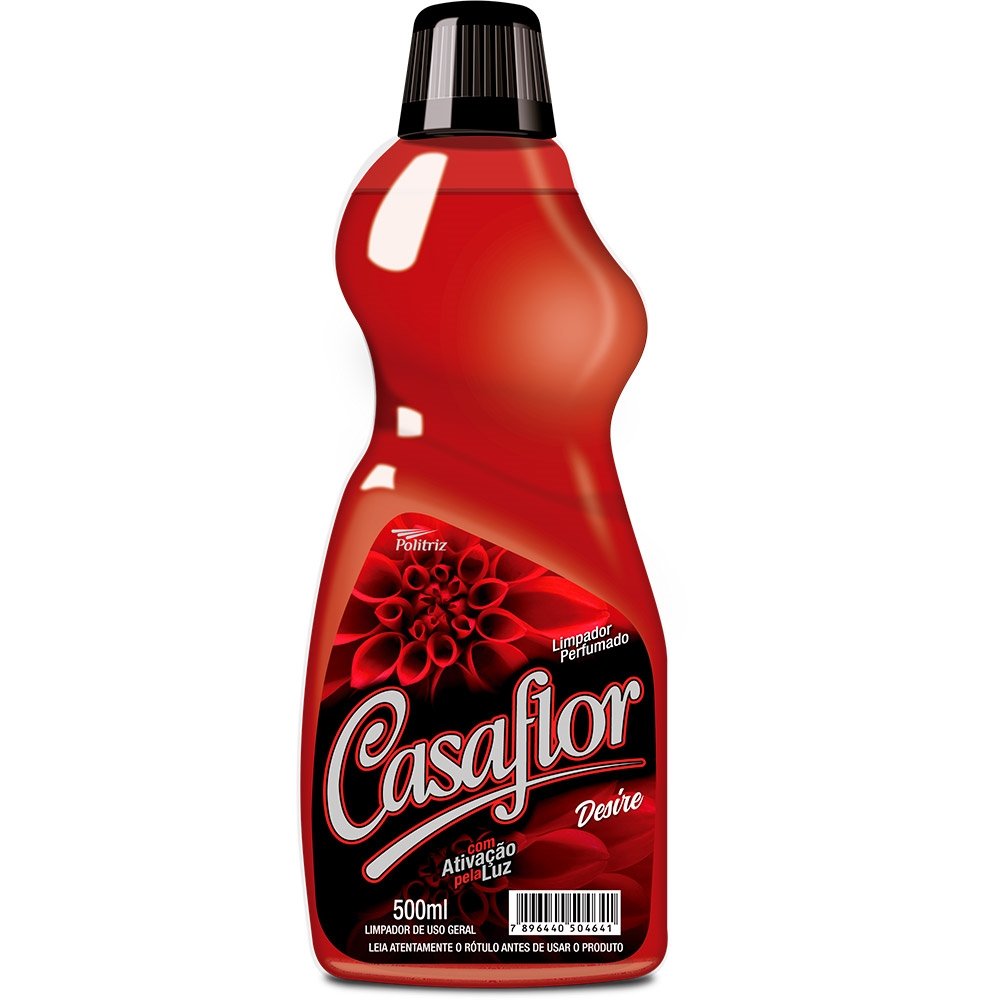 Limpador Perfumado Casaflor Desíre 500ml - Embalagem com 12 Unidades