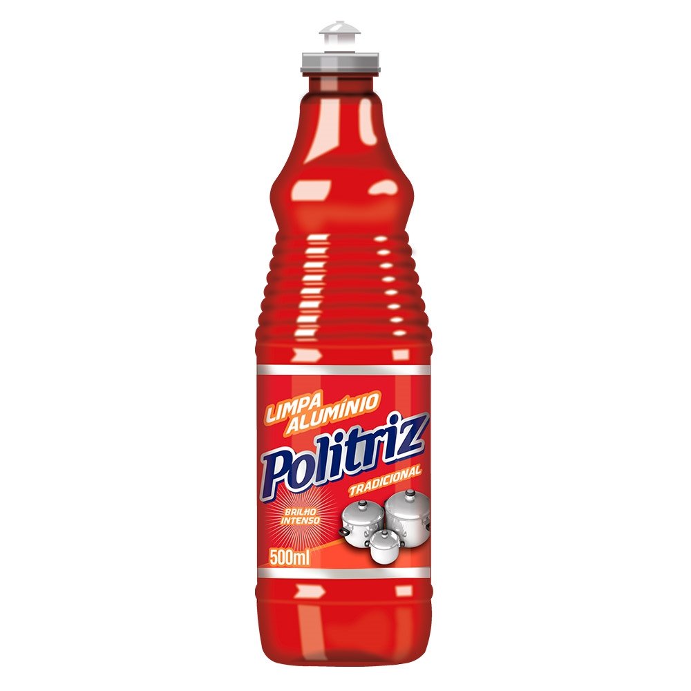 Limpa Alumínio Politriz Tradicional 500ml - Embalagem c/ 12 Unidades