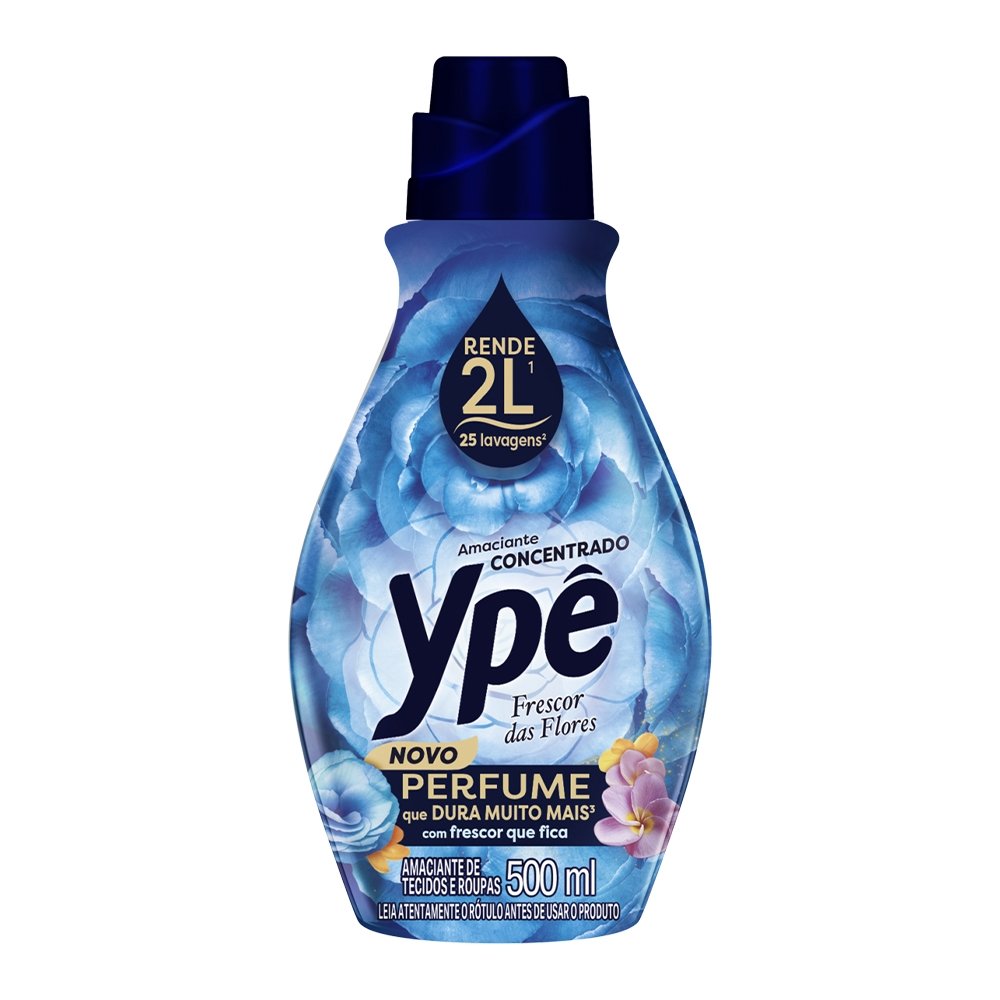 Amaciante Ypê Concentrado Blue 500ml Embalagem com 12 Unidades