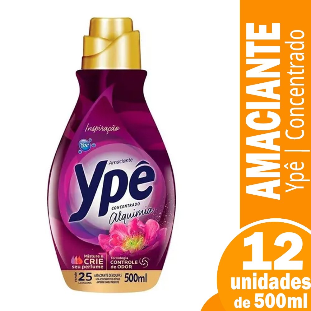 Amaciante Ypê Concentrado Inspiração 500ml Embalagem com 12 Unidades