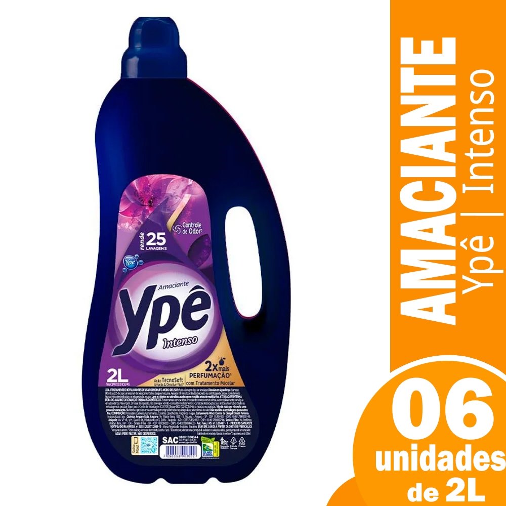 Amaciante Ypê Intenso 2L Embalagem com 6 Unidades