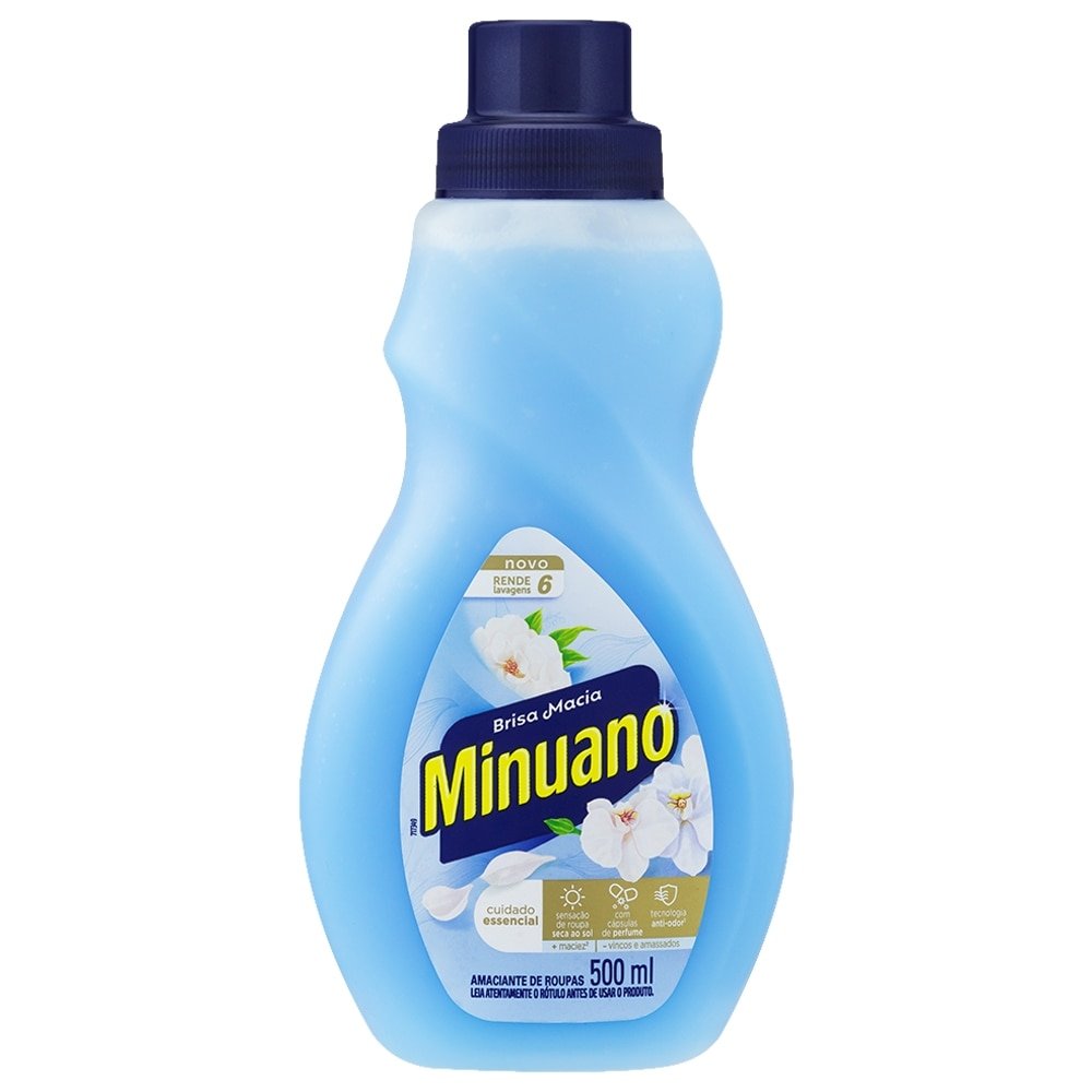 Amaciante Minuano Brisa Macia 500ml - Embalagem com 12 Unidades