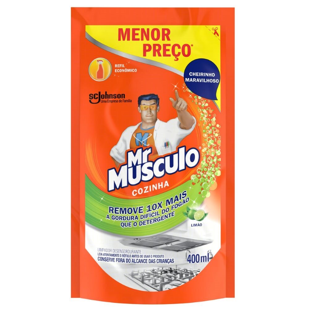 Desengordurante Mr.Músculo Cozinha Limão Refil 400ml