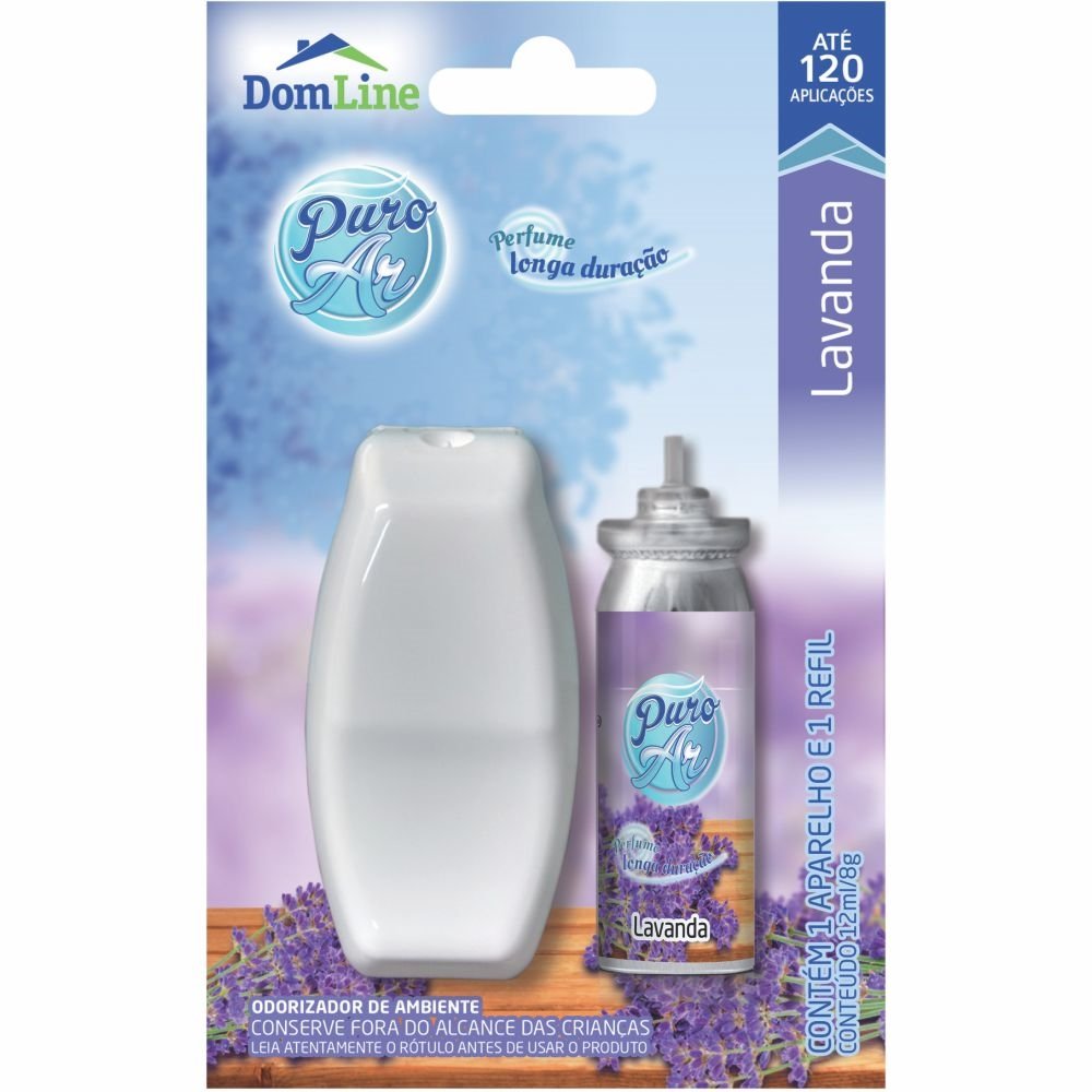 Purificador de Ar Puro Ar Aparelho + Refil, Lavanda, 12ml
