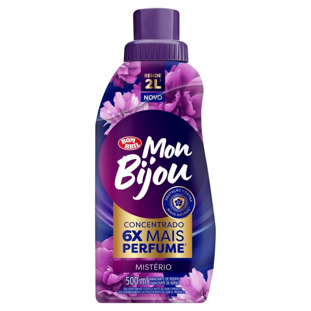 Amaciante Mon Bijou Concentrado Mistério Roxo 500ml - Embalagem com 12 Unidades