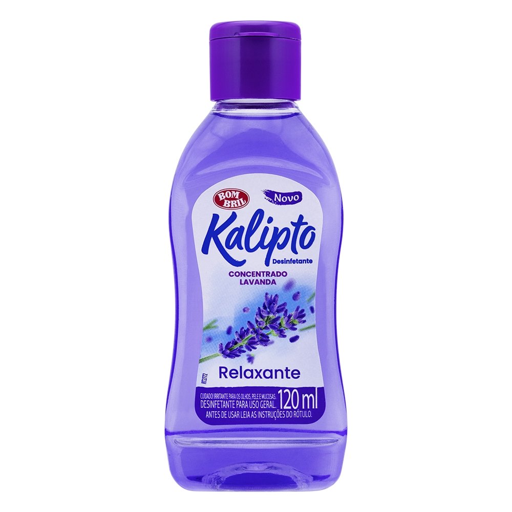Desinfetante Kalipto Óleo de Lavanda 120ml - Embalagem com 12 Unidades