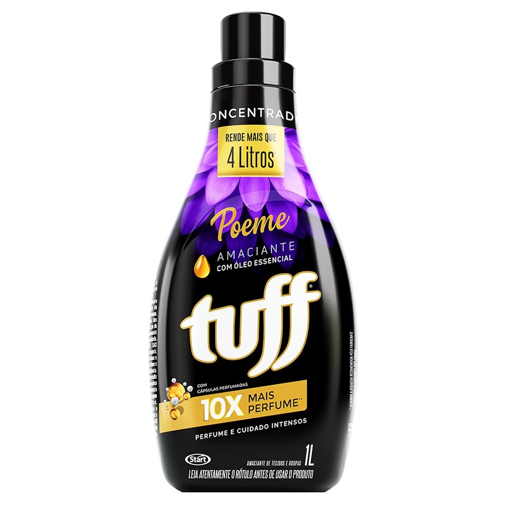 Amaciante Tuff Concentrado Poeme 1 Litro - Embalagem com 12 Unidades