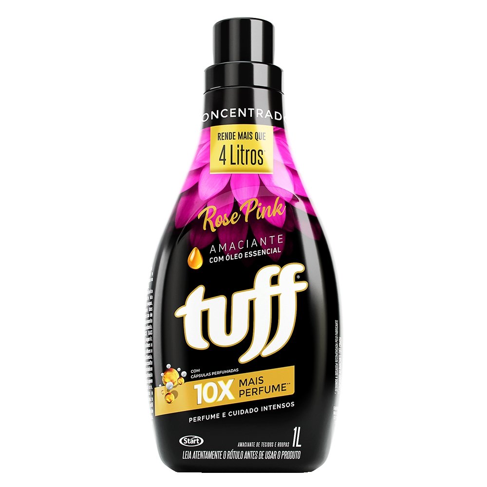 Amaciante Tuff Concentrado Rose Pink 1 Litro - Embalagem com 12 Unidades