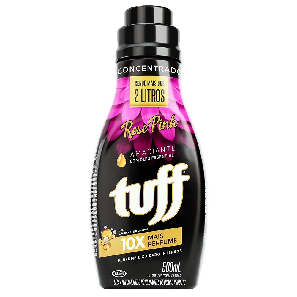 Amaciante Tuff Concentrado Rose Pink 500ml - Embalagem com 12 Unidades