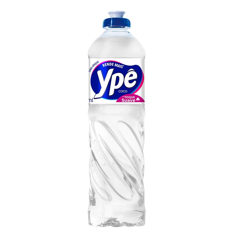 Detergente Líquido Ypê Lava Louças Coco 500ml Embalagem com 24 Unidades