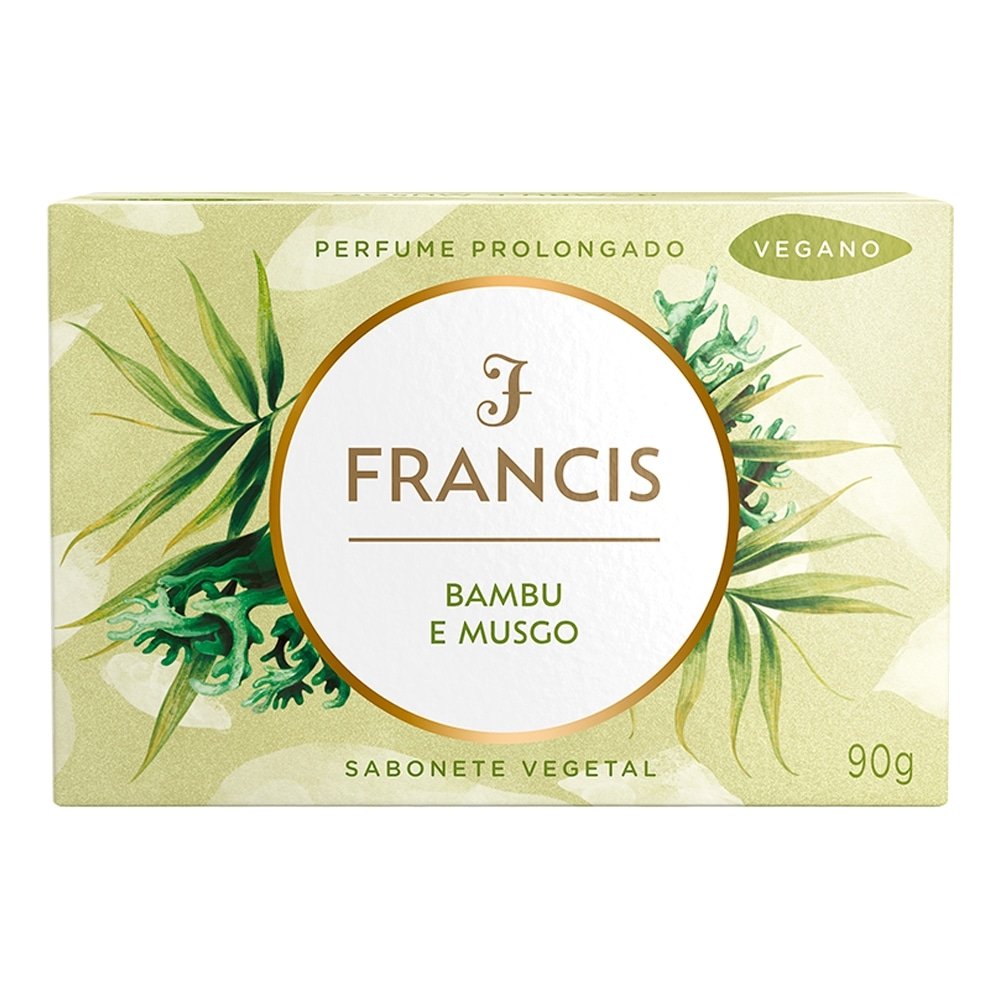 Sabonete Francis Luxo Bambu e Musgo 90g - Embalagem com 12 Unidades