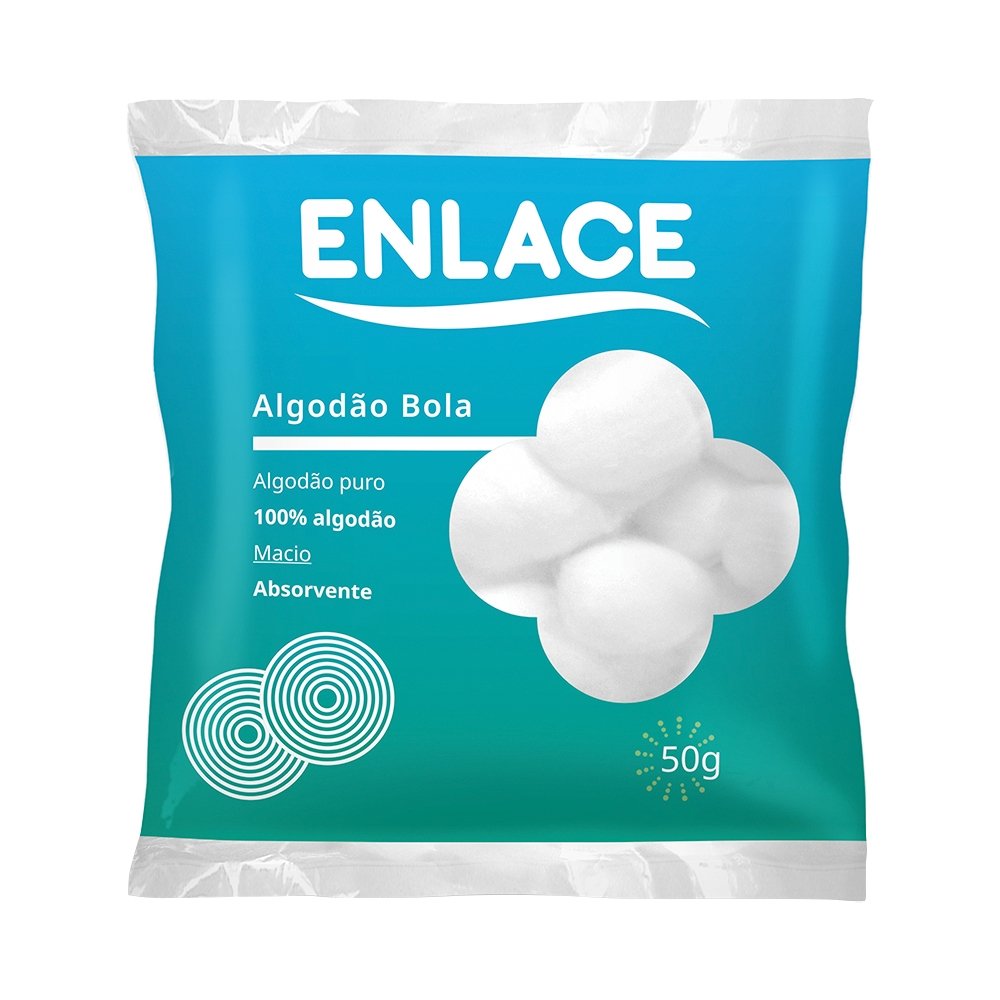 Algodão Enlace Bolas 50g Embalagem com 12 Unidades