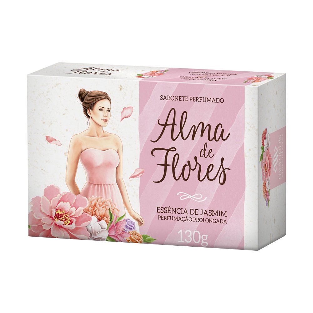 Sabonete Alma de Flores Jasmim 130g Embalagem com 12 Unidades