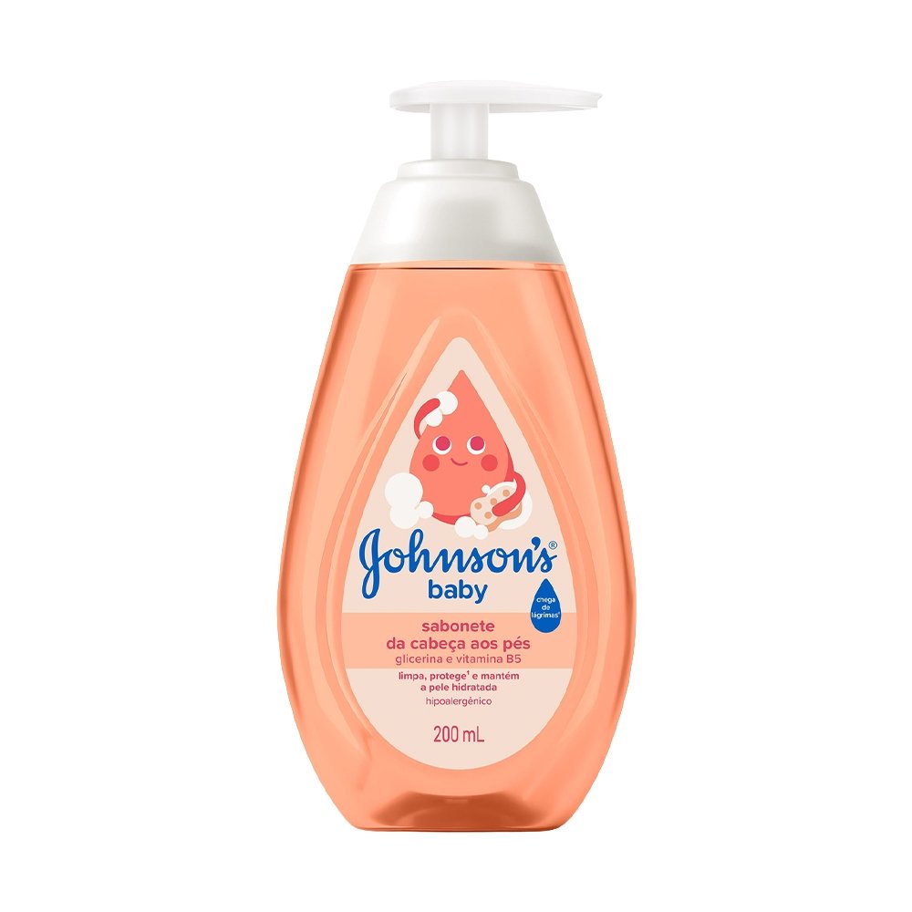 Sabonete Líquido Johnson's Baby Glicerina Cabeça aos Pés 200ml