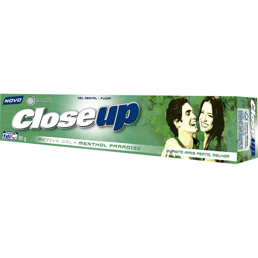 Creme Dental Close-Up Gel Menta 90g Embalagem com 12 Unidades