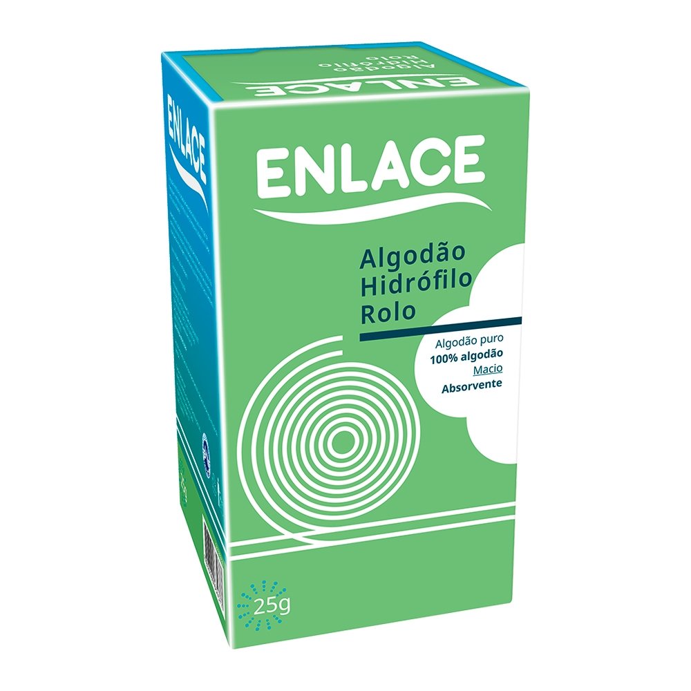 Algodão Enlace Hidrófilo 25g Embalagem com 24 Unidades