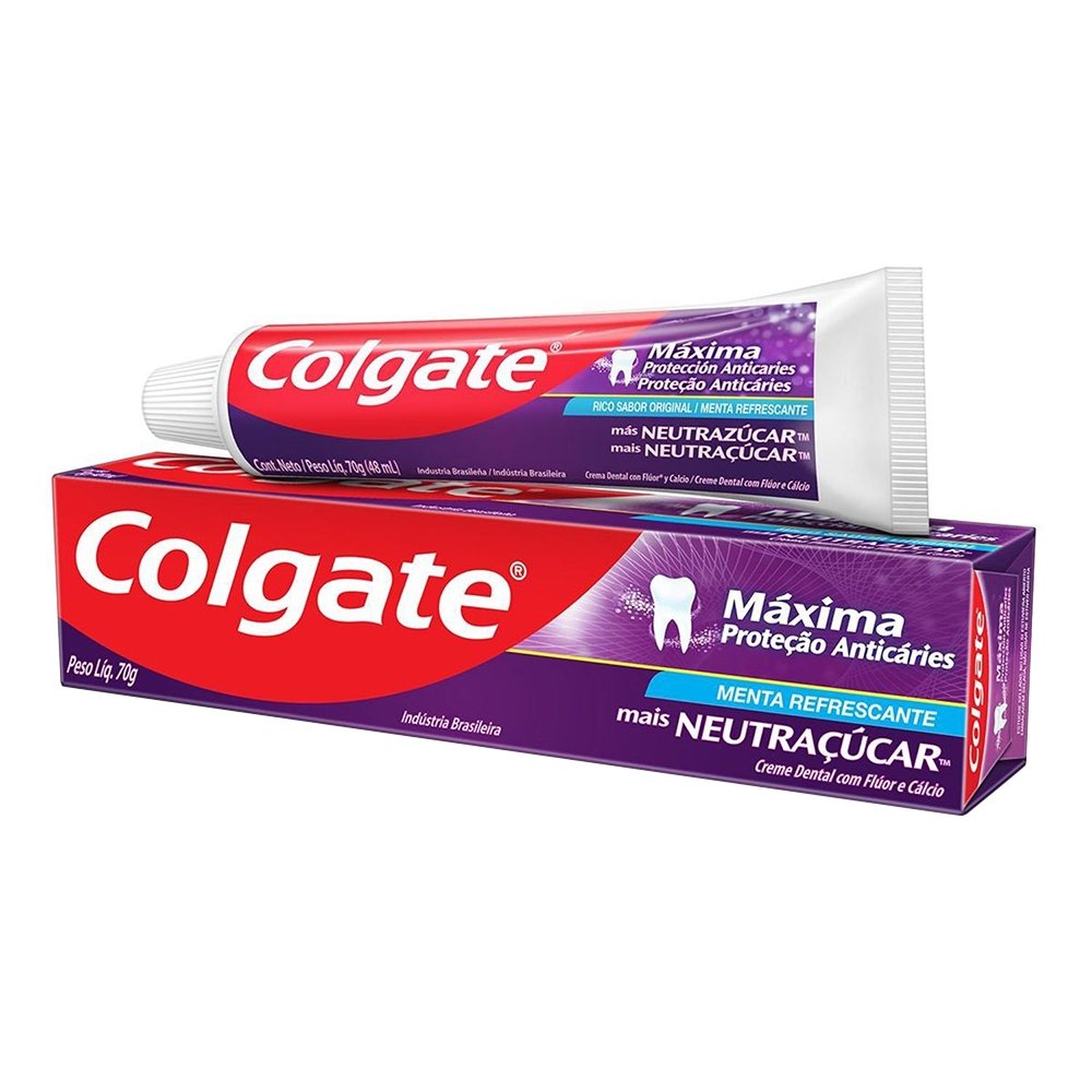 Creme Dental Colgate Máxima Proteção Anticáries mais Neutraçúcar 70g