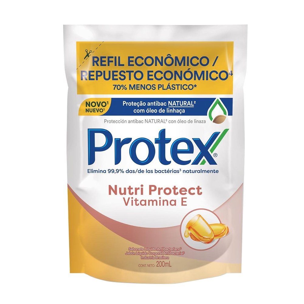 Sabonete Líquido Protex Vitamina E Antibateriano Refil 200ml