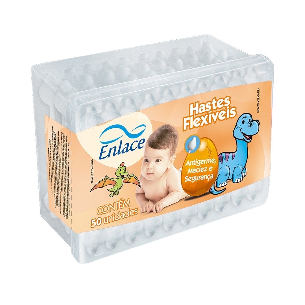 Hastes Flexíveis Enlace Baby 12 Embalagens com 50 Unidades