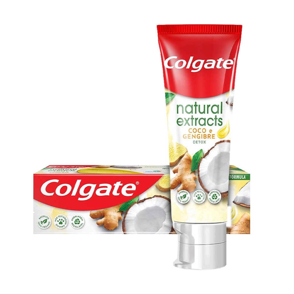 Creme Dental Colgate Naturals Extracts Detox 90g Embalagem com 12 Unidades
