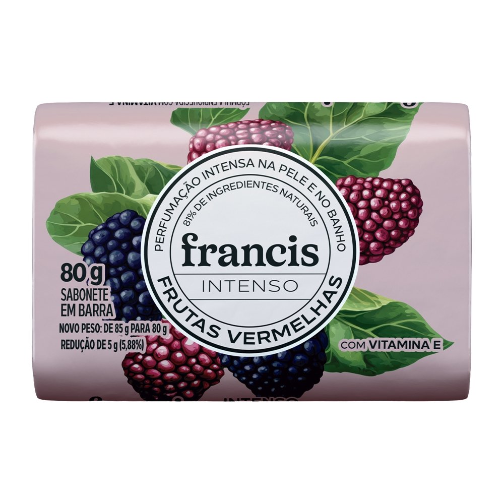 Sabonete Francis Intenso Pink Azaleia 85g - Embalagem com 12 Unidades
