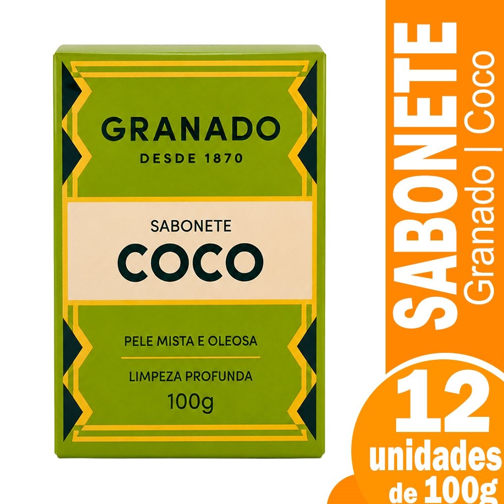 Sabonete Granado Coco 100g Embalagem com 12 Unidades