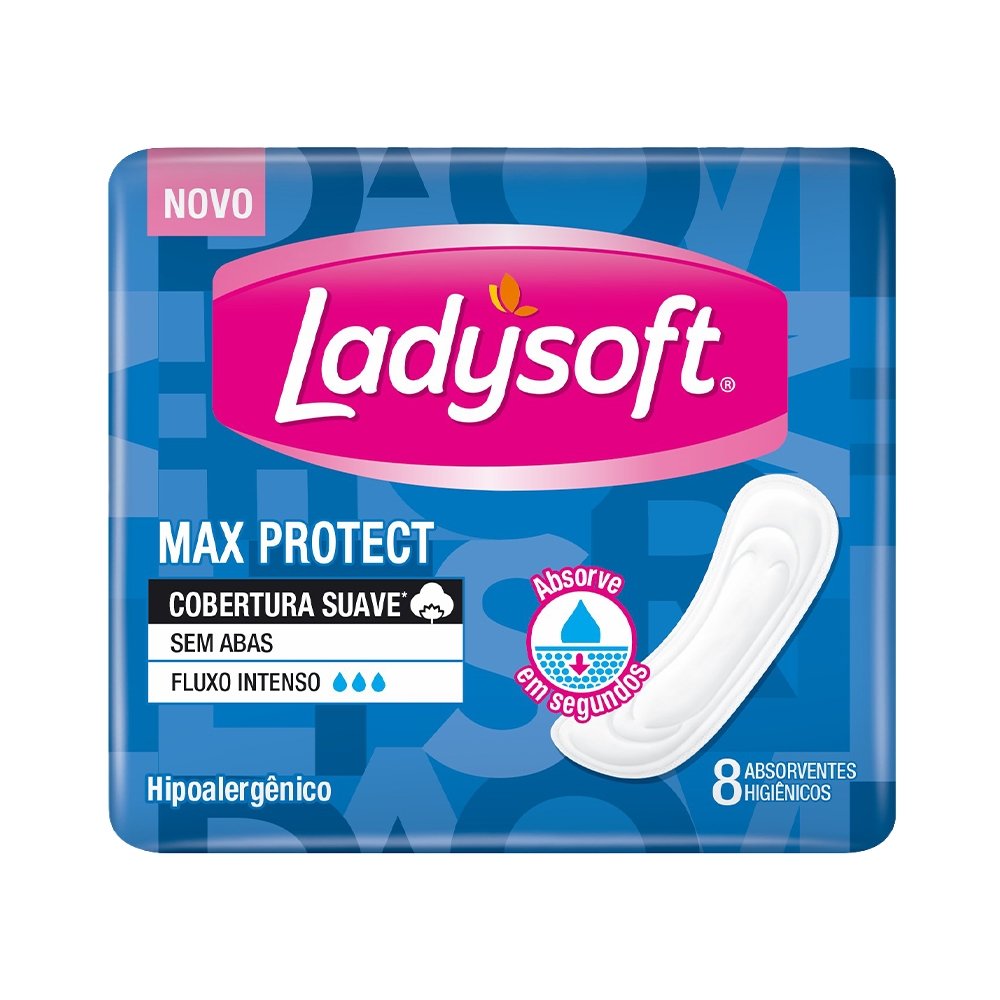 Absorvente Ladysoft Normal Suave sem Abas Embalagem com 8 Unidades