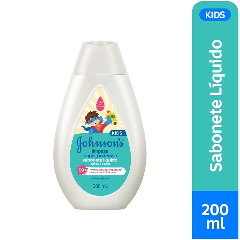 Sabonete Líquido Johnson's Kids Limpeza Super Poderosa 200ml
