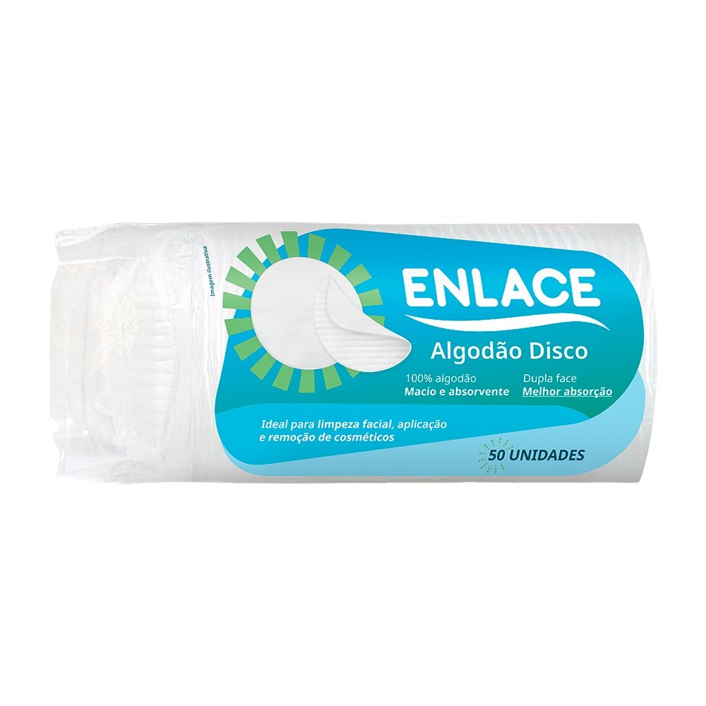Algodão Enlace Disco 24 Embalagens com 50 Unidades