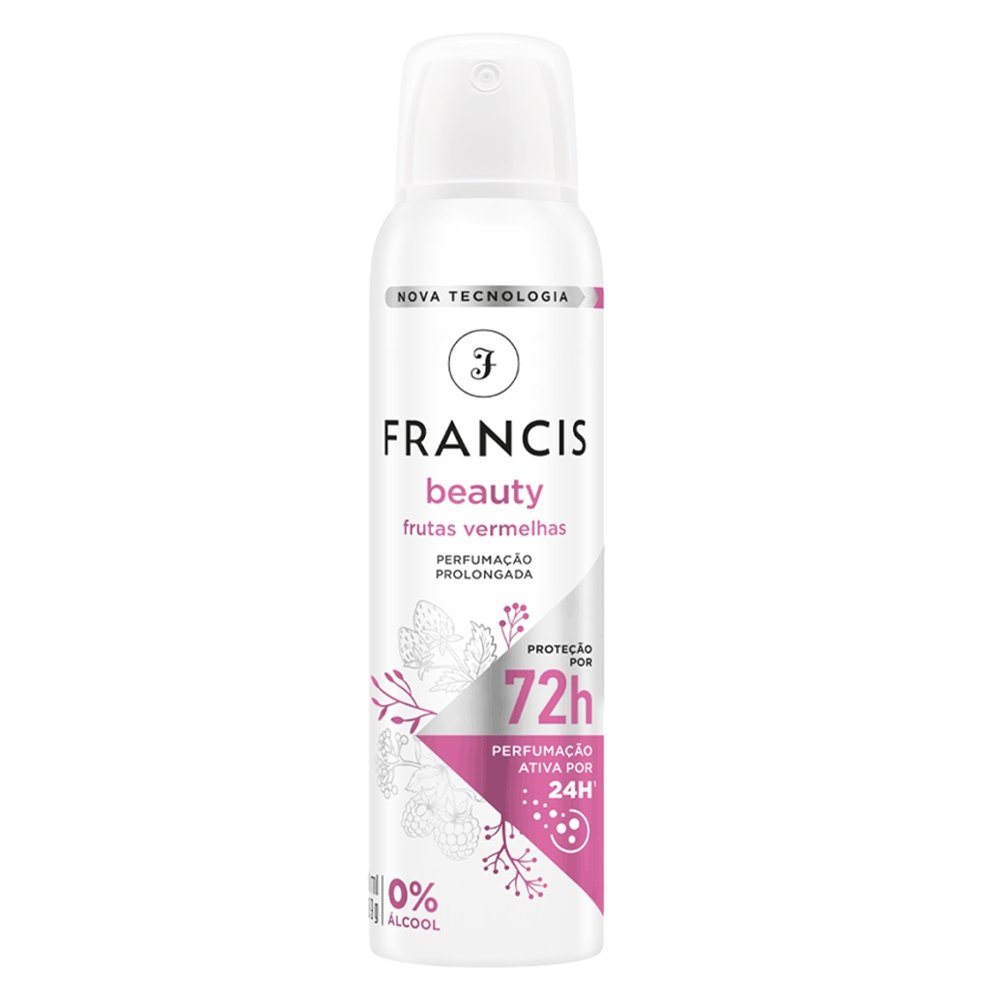 Desodorante Francis Aerossol Beauty Frutas Vermelhas 150ml