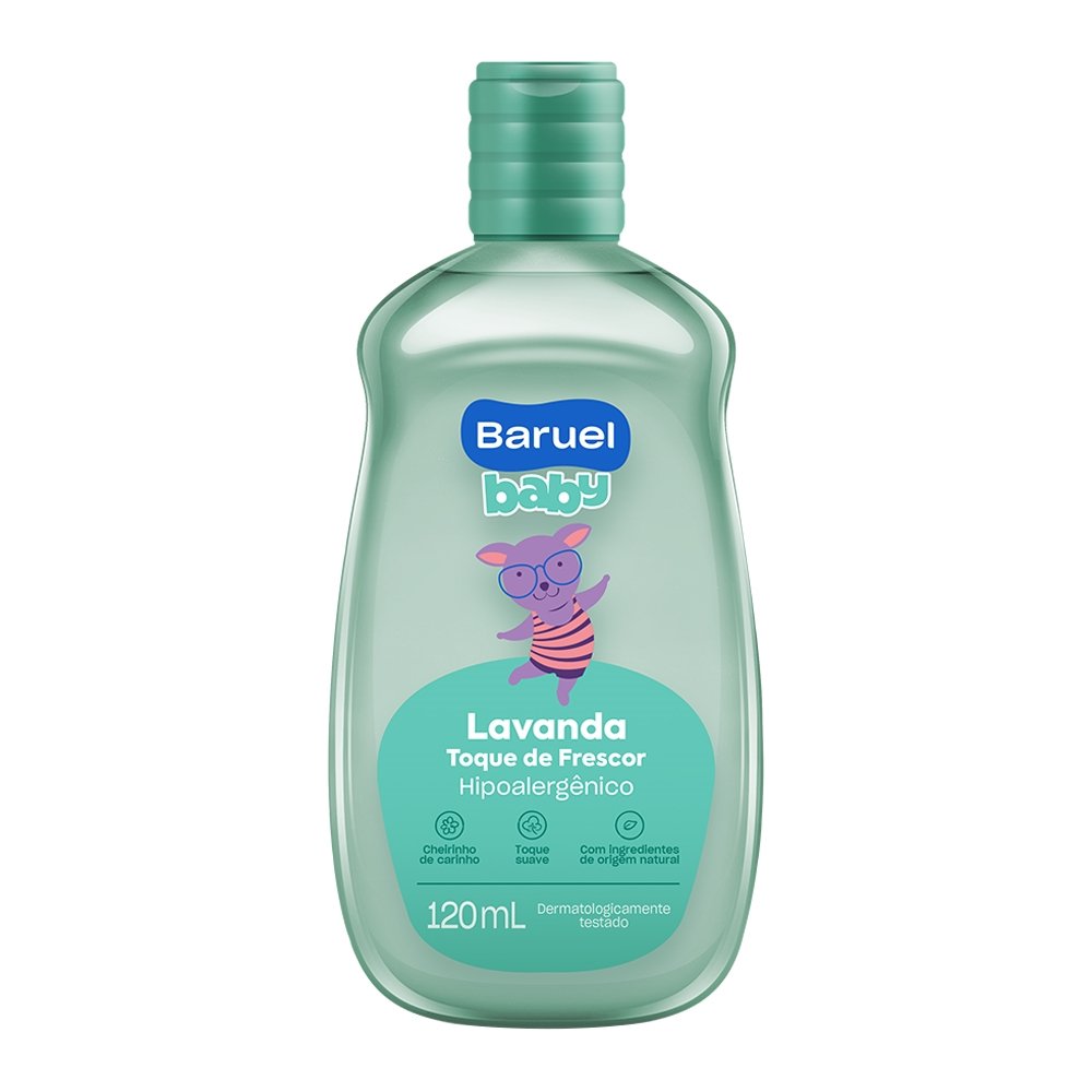 Colônia Baruel Baby Lavanda Toque de Frescor 120ml - Embalagem com 6 Unidades