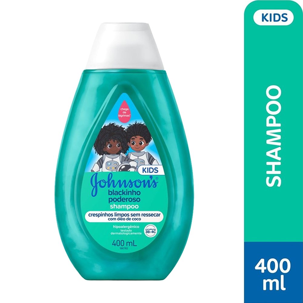 Shampoo Johnson's Blackinho Poderoso para Cabelos Crespos 400ml