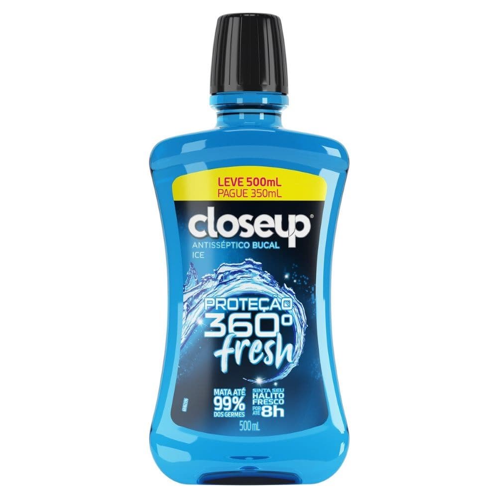 Enxaguante Bucal Close-Up Ice com Álcool 500ml