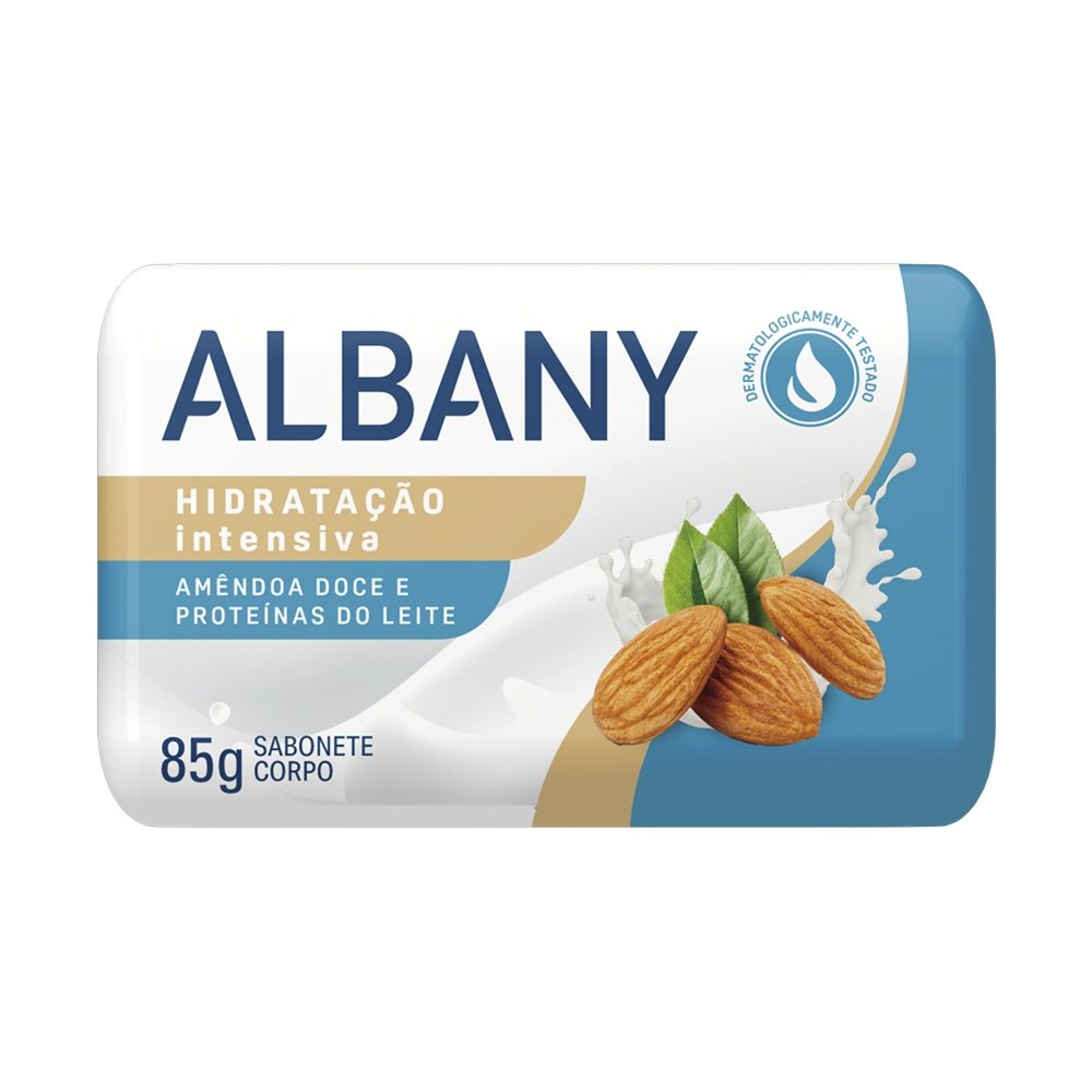 Sabonete Albany Hidratação Intensiva Amêndoa Doce Proteínas do Leite 85g