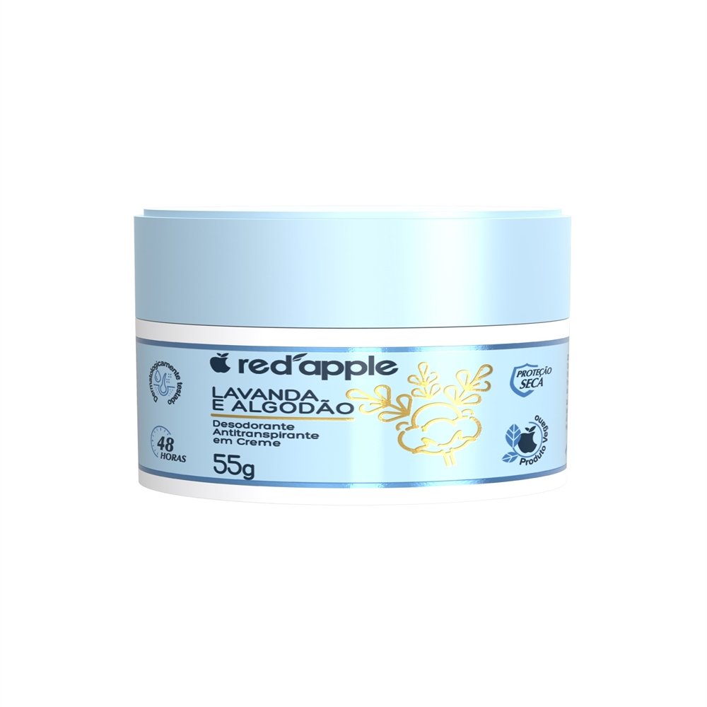 Desodorante Red Apple Creme Lavanda e Algodão 55g