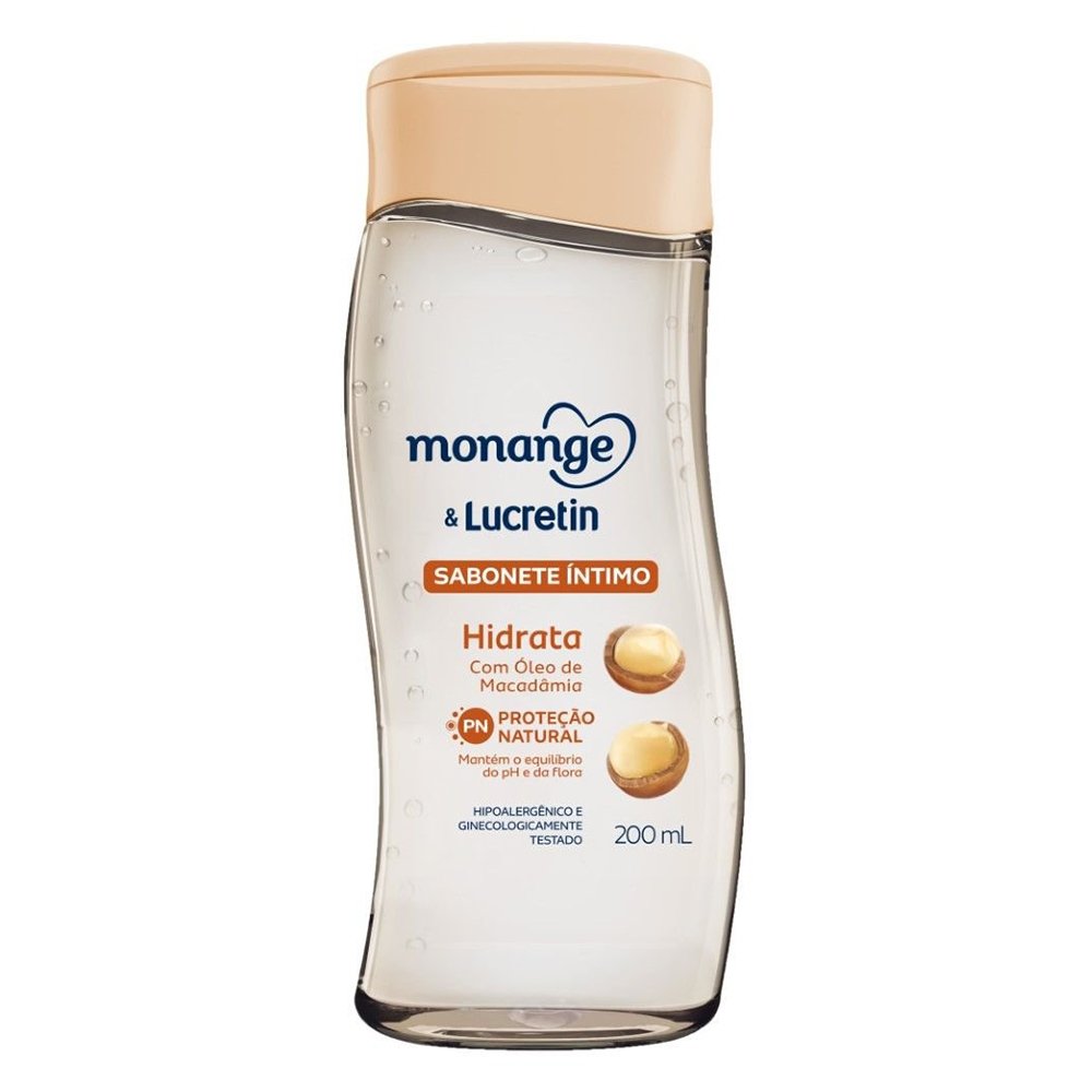Sabonete Líquido Íntimo Monange & Lucretin Hidrata 200ml