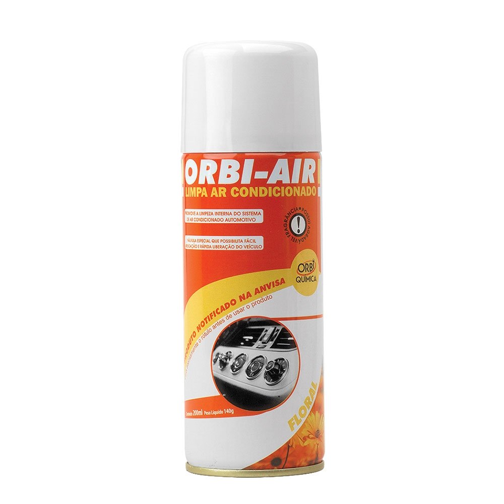 Limpa Ar Condicionado Automotivo Orbi-Air Spray Floral 200ml/140g