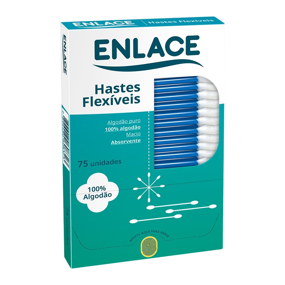 Hastes Flexíveis Enlace 12 Embalagens com 75 Unidades